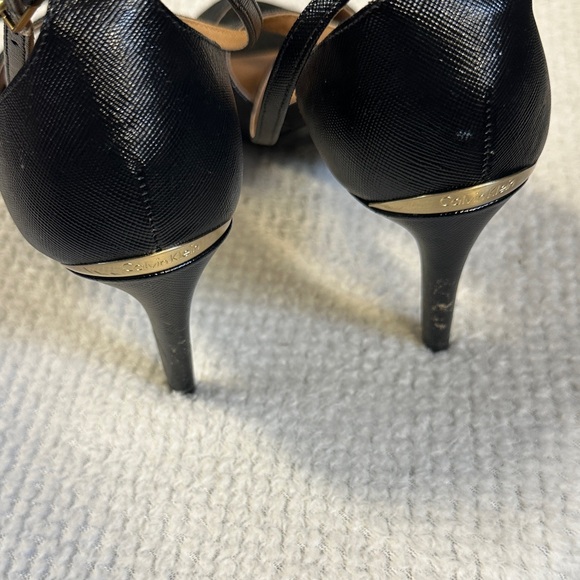 Calvin Klein Black Strappy Heels - Picture 4 of 6